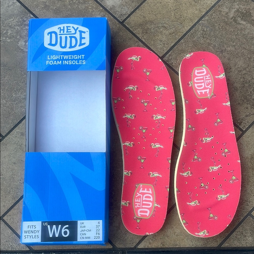 Hey Dude Pink Beach Insoles for Comfort